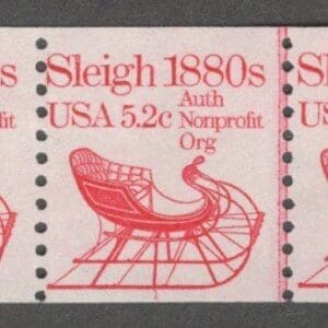 Scott# 1900 "SLEIGH" TRANSPORTATION SERIES PNC(5) P#1, NICELY CENTERED
