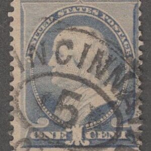 Scott# 212 "FRANKLIN" SERIES of 1887 USED, CINCINNATI DBL OVAL  CANCEL