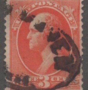 Scott# 214 "WASHINGTON" WITH NEW HAVEN CT HANDSTAMP, NICELY CENTERED