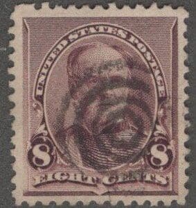Scott# 225 "WILLIAM T SHERMAN" BULLSEYE CANCEL, NICELY CENTERED