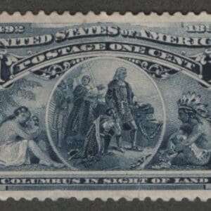 Scott# 230 "COLUMBIAN - IN SIGHT OF LAND" LITE CANCEL * SEE DETAILS *