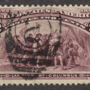 Scott# 231C "COLUMBIAN - BROKEN HAT" WITH STATION 2 DUPLEX CANCEL