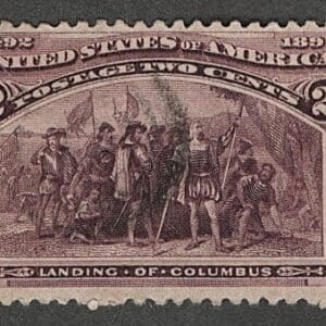 Scott# 231C "COLUMBIAN - BROKEN HAT" SON CANCEL, NICELY CENTERED