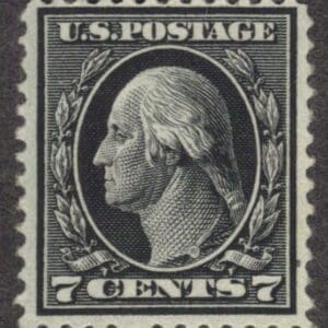 Scott# 407 "WASHINGTON" MNH, PERF 12, FLAT PLATE SLWMK NICELY CENTERED