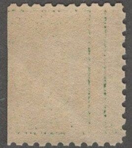 Alternative view of Scott# 424 "WASHINGTON" MNH FLAT PLATE PERF 10 SLWMK MARGIN SINGLE