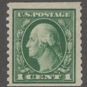 Scott# 443 "WASHINGTON" MNH, PERF 10, FLAT PLATE SLWMK NICELY CENTERED