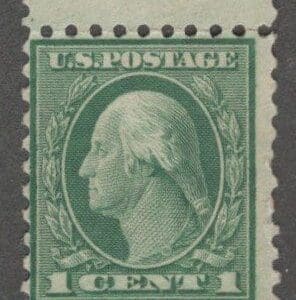 Scott# 462 "WASHINGTON" MNH, FLAT PLATE PERF 10, NO WATERMARK