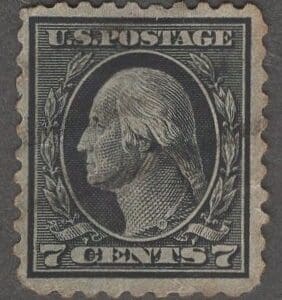 Scott# 469 "WASHINGTON" USED FLAT PLATE PERF 10, LITELY CANCELLED