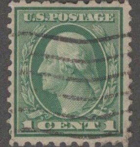 Scott# 542 "WASHINGTON" USED EXPERIMENTAL PERF 10 x 11 WITH FLAG CANCEL
