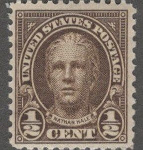 Scott# 551 NATHAN HALE, MNH SINGLE, NICELY CENTERED