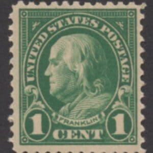 Scott# 552 "FRANKLIN" MNH FLAT PLATE PERF 11 SINGLE, NICELY CENTERED