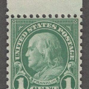 Scott# 578 "FRANKLIN" MNH PERF 11 X 10, VERY NICELY CENTERED WITH ORIGINAL CERT