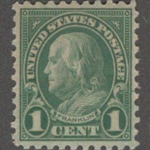 Scott# 581 "FRANKLIN" ROTARY PRESS PERF10, MNH, NICELY CENTERED