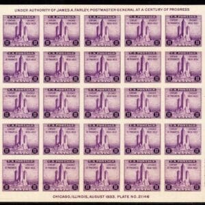 Scott#s 731 FARLEY SOUVENIR SHEET (25) MNH, NGAI, NICELY CENTERED