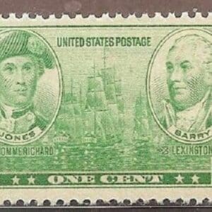 Scott# 790 "NAVY ISSUE: JONES & BARRY" MNH SINGLE, NICELY CENTERED