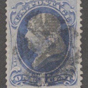 Scottt# 134 "FRANKLIN" H GRILL, USED WITH CORK CANCEL, NICELY CENTERED