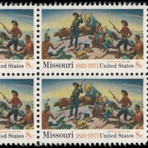 Scott# 1426 "MISSOURI STATEHOOD" MAIL EARLY BLOCK (4) MNH