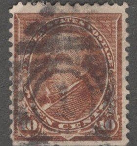 Scott# 282C "WEBSTER" USED TYPE I, DLWMK SINGLE, DUPLEX CANCEL