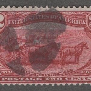 Scott# 286 TRANS-MISSISSIPPI USED WITH FANCY CLOVER CANCEL