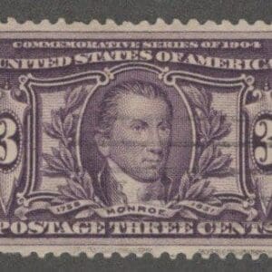 Scott# 325 "MONROE" LOUISIANA PURCHASE, USED, VERY NICELY CENTERED