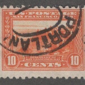 Scott# 400A "SAN FRANCISCO BAY" PANAMA PACIFIC EXPO, PORTLAND OR DBL OVAL