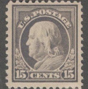 Scott# 514 "FRANKLIN" MINT FLAT PLATE PERF 11, NICELY CENTERED