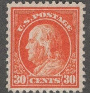 Scott# 516 "FRANKLIN" MINT FLAT PLATE PERF 11, NICELY CENTERED