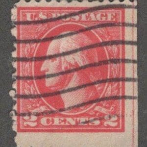 Scott# 528A "WASHINGTON" USED OFFSET TYPE VI WITH FLAG CANCEL