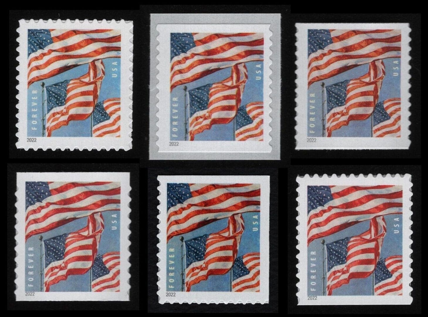 Scott# 5654-59 (2022) "FLAG" MNH SINGLES SET (6) ALL BCA & APU VARIETIES