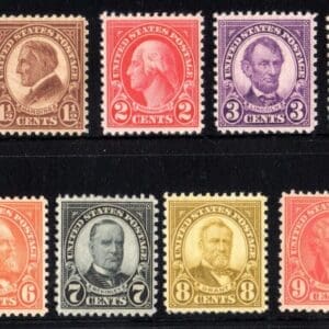 Scott# 632-642 ROTARY PRESS" PERF 11 x 10.5 MINT SET (11) NICELY CENTERED