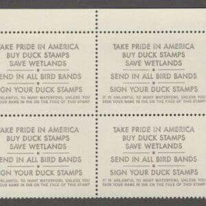 Alternative view of Scott# RW54 "DUCK STAMP" 1987 "REDHEAD DUCKS" MNH PLATE BLOCK (4)
