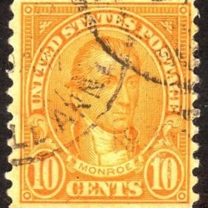 Scott# 642 "MONROE" ROTARY PERF 11 X 10 ½ USED, NICELY CENTERED