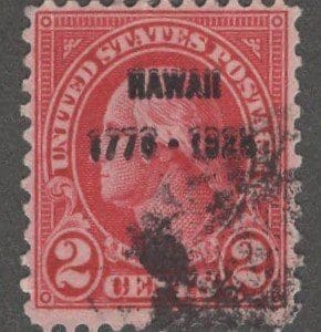 Scott# 647 "HAWAII" OVERPRINT, USED NICELY CENTERED