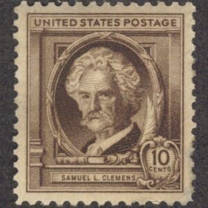 Scott# 863 "SAMUEL CLEMENS - FAMOUS AMERICAN" MNH, NICELY CENTERED
