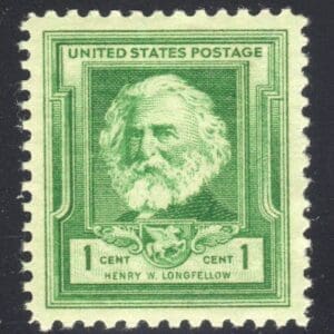 Scott# 864 "FAMOUS AMERICANS - HENRY W LONGFELLOW" MNH