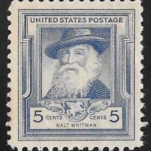 Scott# 867 "FAMOUS AMERICANS - WALT WHITMAN" MNH, NICELY CENTERED