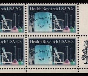 Scott# 2087 "HEALTH RESEARCH" ZIP BLOCK (4) MNH, NICELY CENTERED