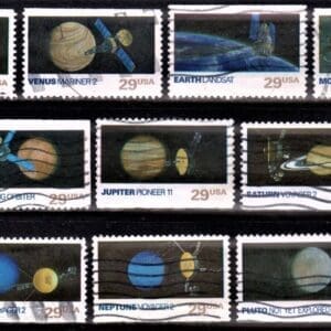 Scott# 2568-77 "SPACE EXPLORATION" USED BOOKLET PANE SINGLES SET (10)