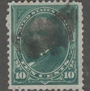 Scott# 258 "WEBSTER" BUREAU ISSUE of 1894, USED WITH A SON KILLER CANCEL