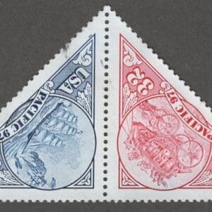 Scott# 3130-31 "PACIFIC 97" USED PAIR, LITE CANCEL, NICELY CENTERED
