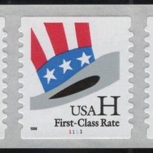 Scott# 3266 "H RATE" S/A PERF 9.9 PNC5 P# 1111, NICELY CENTERED