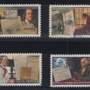 Scott# 4021-24 "BEN FRANKLIN" USED SINGLES SET (4) NICELY CENTERED