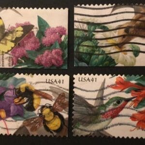 Scott# 4153-56 "POLLINATION" USED BOOKLET SINGLES SET (4)
