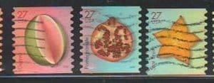 Scott# 4258-62 "TROPICAL FRUIT" USED COIL SINGLES SET (5)