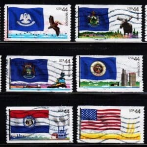Scott# 4293-4302 "FLAGS OF OUR NATION" USED SET III SINGLES SET (10)