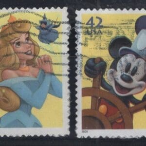 Scott# 4342-45 ART of DISNEY USED SINGLES (4) NICELY CENTERED