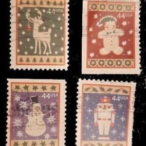 Scott# 4425-28 "WINTER HOLIDAYS" USED BOOKLET SINGLES SET (4)