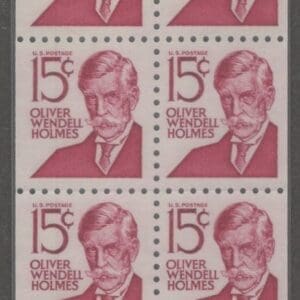 Scott# 1288Bc "OLIVER W HOLMES" MNH BOOKLET PANE (8)
