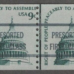 Scott# 1616b "RIGHT TO ASSEMBLE" PRECANCEL PRESORT COIL LINE PAIR, MNH