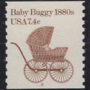 Scott# 1902 "BABY BUGGY" MNH PLATE #2 COIL, NICELY CENTERED